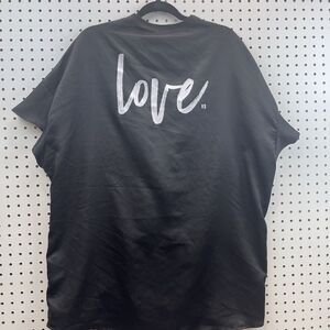 Victoria's Secret Sexy LOVE Black Slip Wrap Kimono Robe One Size